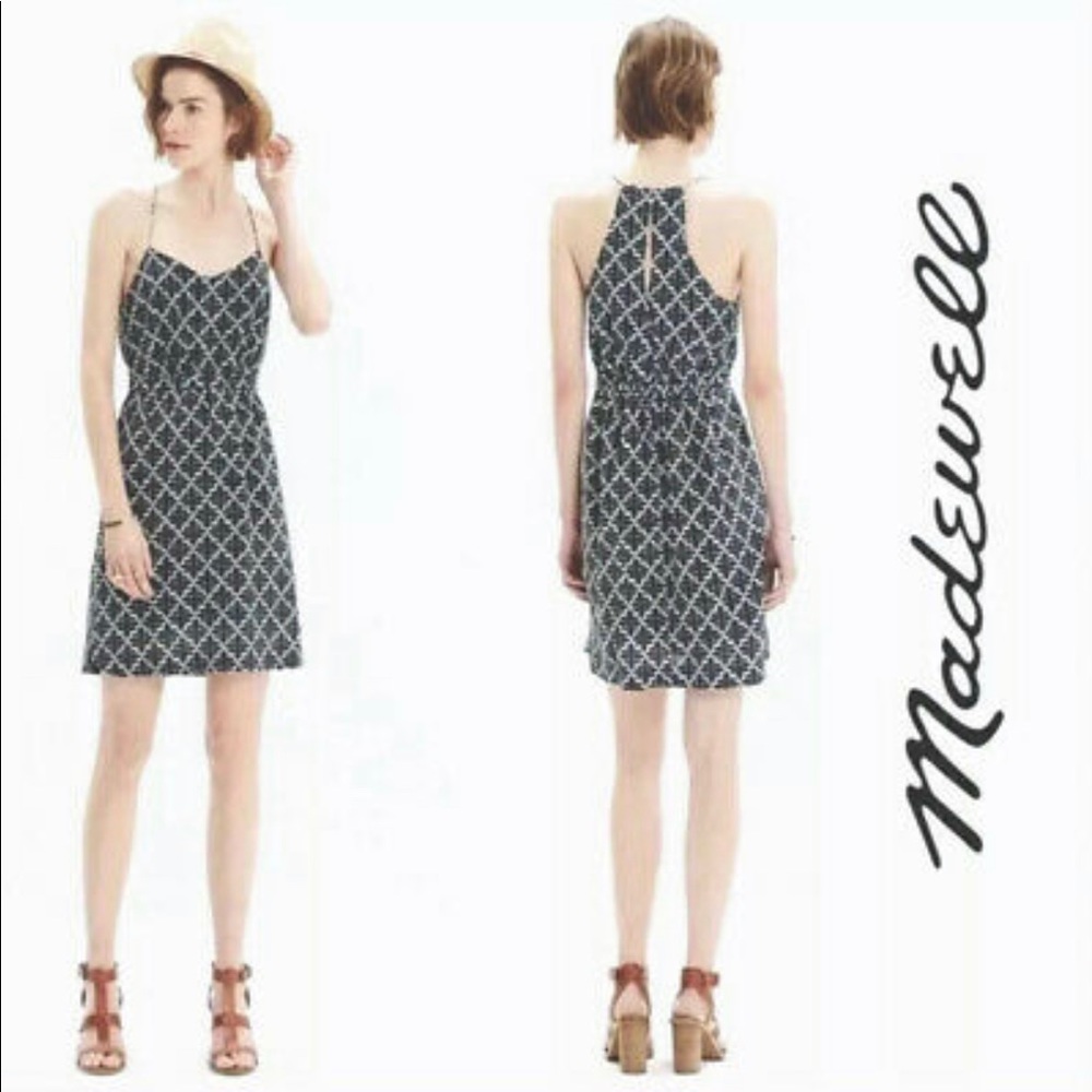 Madewell Silk Daylight Dress In Ikat Bloom